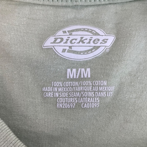 Dickies T-Shirt Women’s Medium Light Green Heavyweight Pocket - Picture 4 of 12